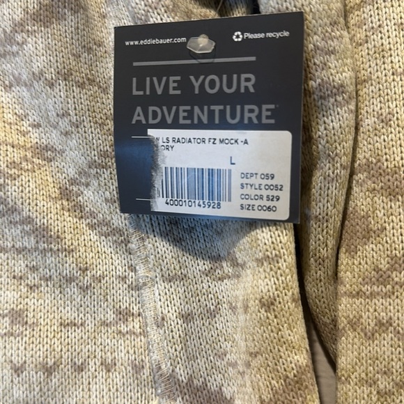 NWT Eddie Bauer Radiator FZ Mock Jacket Aztec Print Size L - Picture 3 of 8